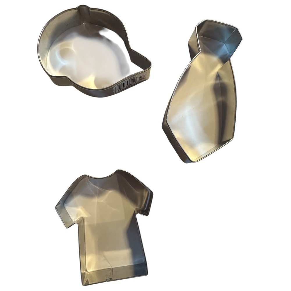 Ann Clark Cookie Cutters - Baseball Hat, Tie, T-Shirt -‎ 3 Piece Set